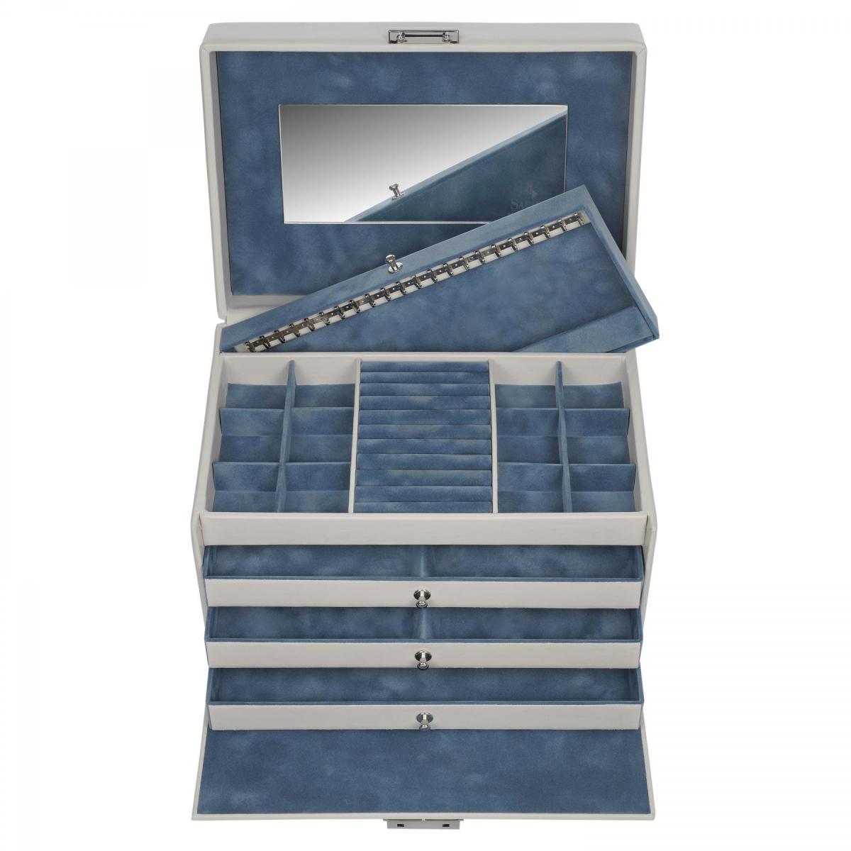SACHER | Schmuckkoffer Jasmin Elegance Leder ivory (72.518.565608)
