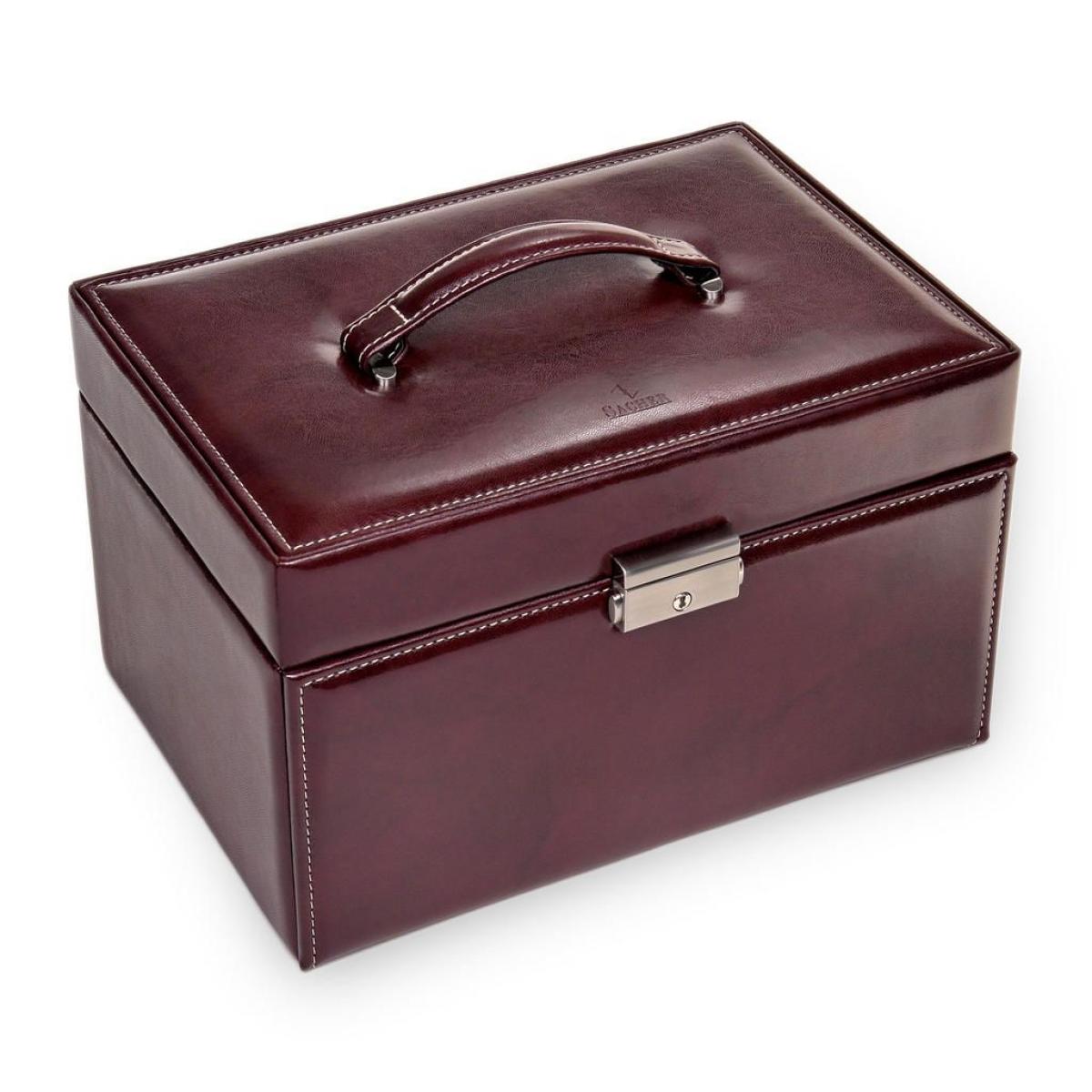 SACHER | Schmuckkoffer Jasmin Florage Leder bordeaux (72.501.360102)