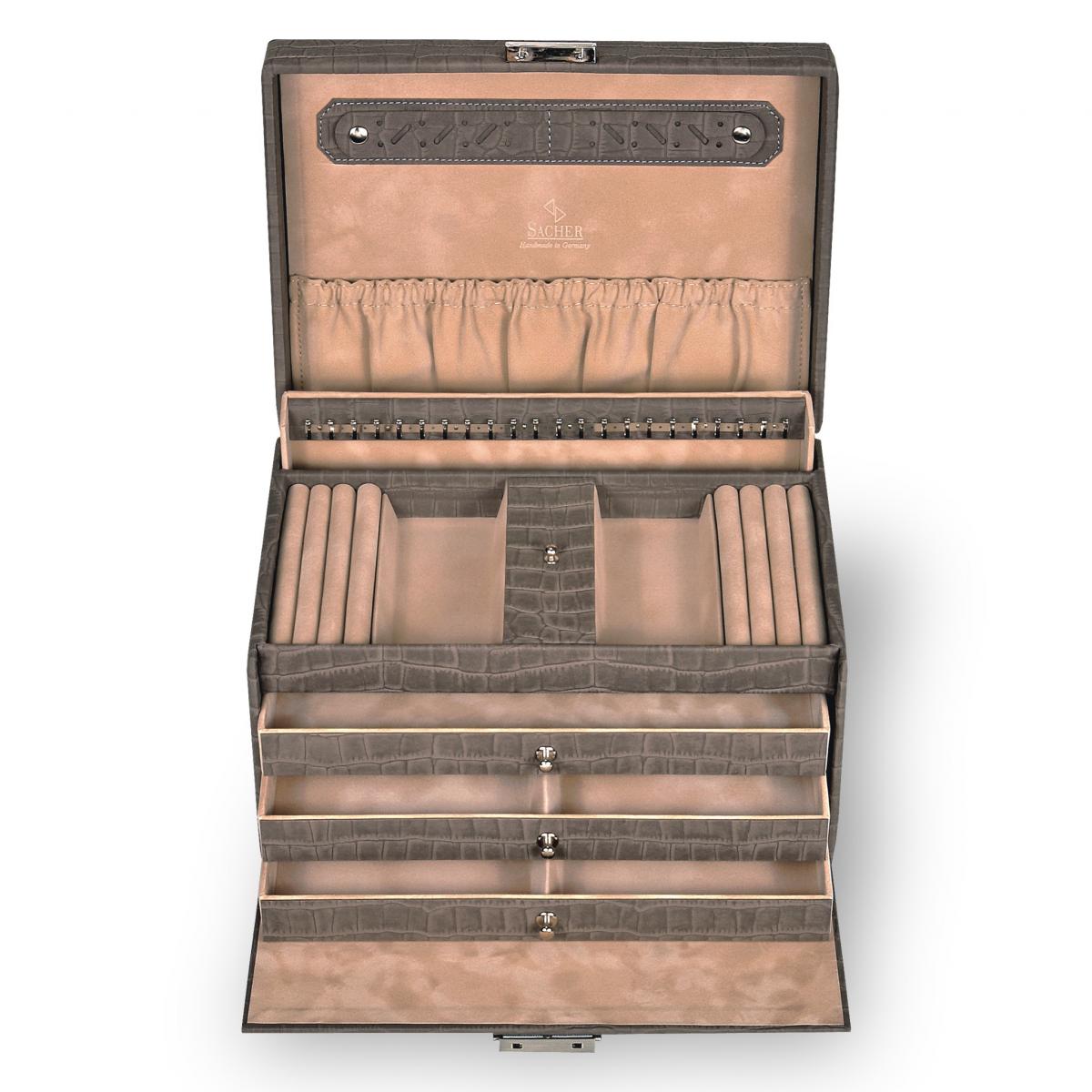 SACHER | Schmuckkoffer Julia Kaiman Lederimitat taupe (69.000.194543)