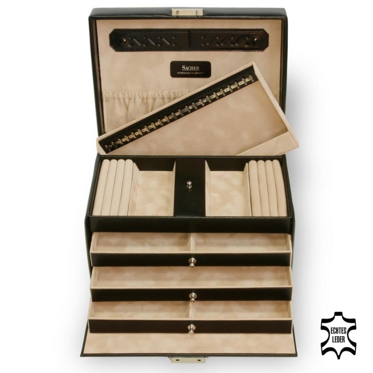 SACHER | Schmuckkoffer Julia New Classic Echtleder schwarz (69.107.010443)