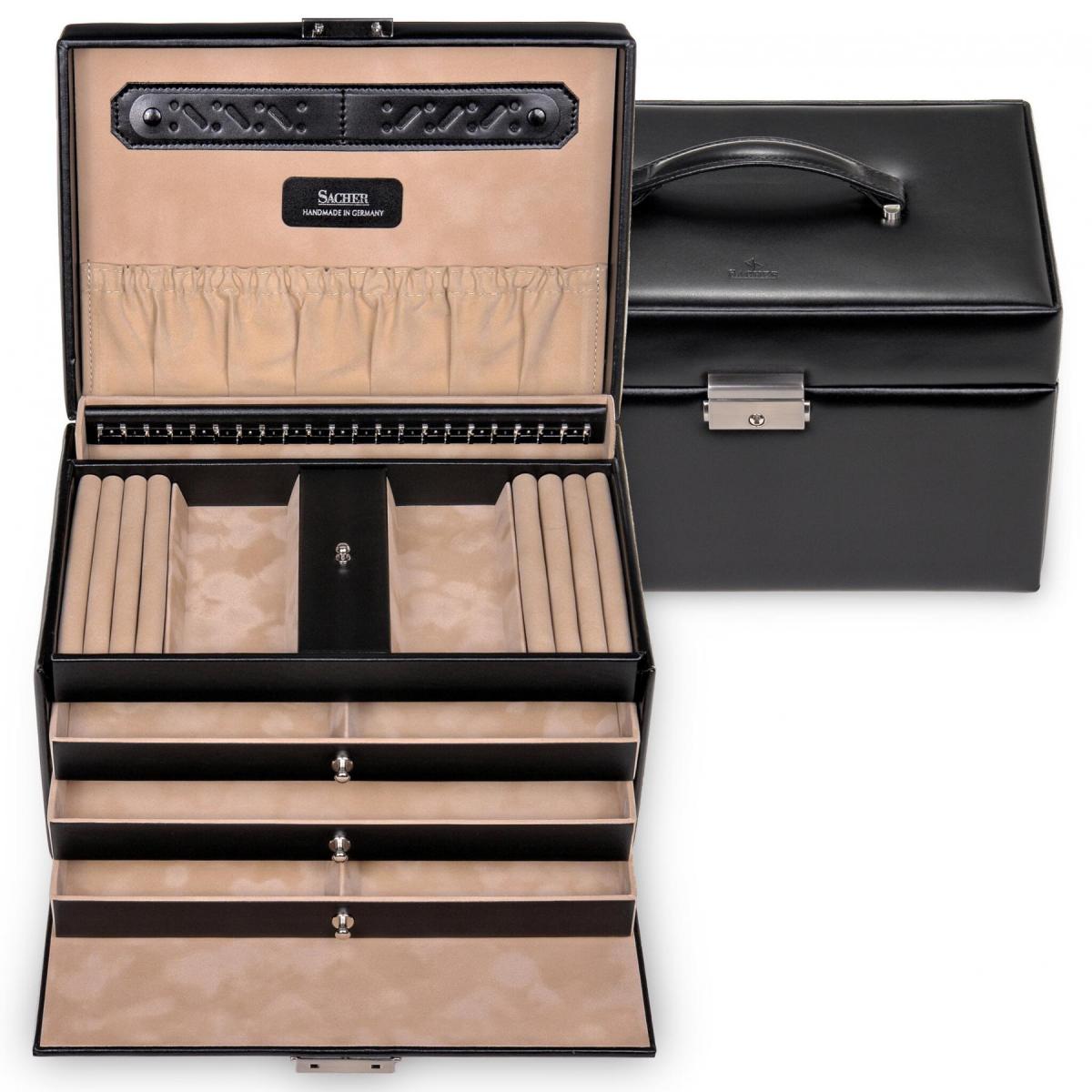 SACHER | Schmuckkoffer Julia New Classic Lederimitat schwarz (69.000.290443)
