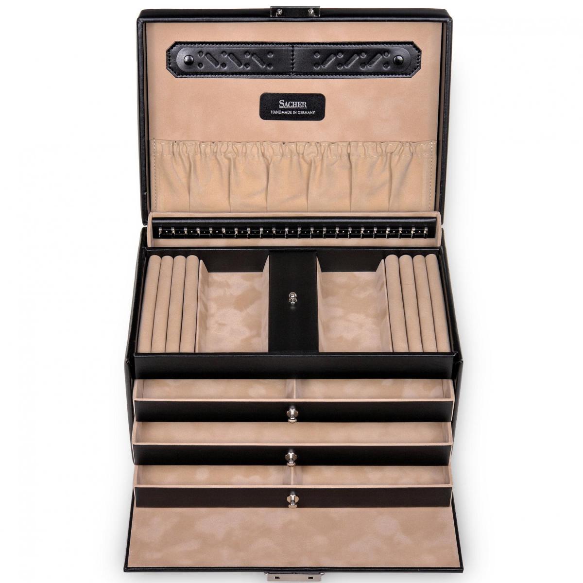 SACHER | Schmuckkoffer Julia New Classic Lederimitat schwarz (69.000.290443)