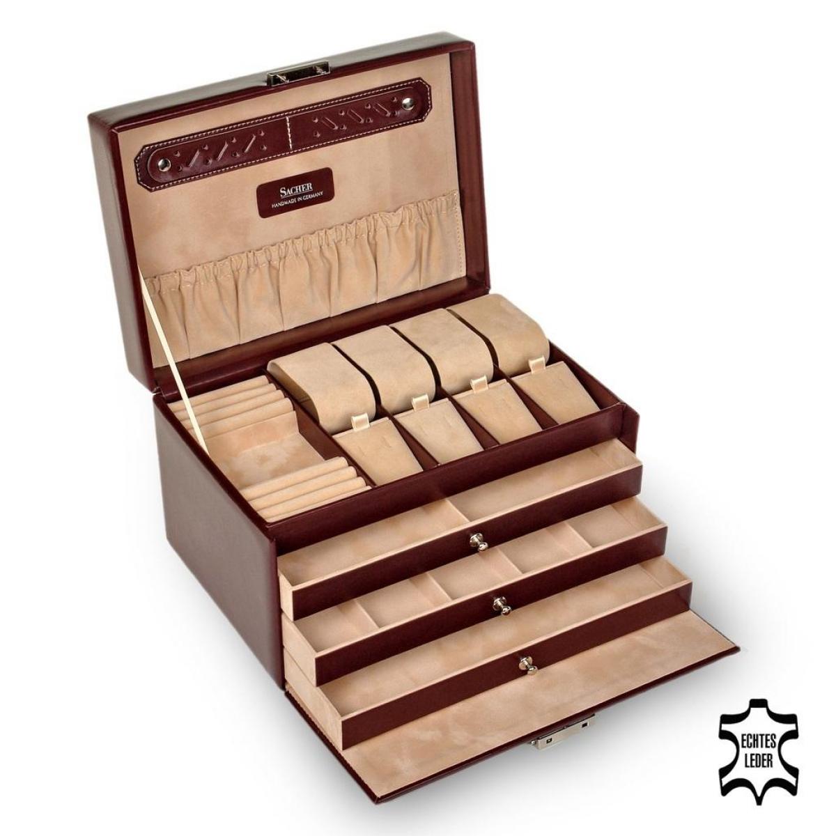 SACHER | Schmuckkoffer Katja New Classic Echtleder bordeaux (73.107.010143)