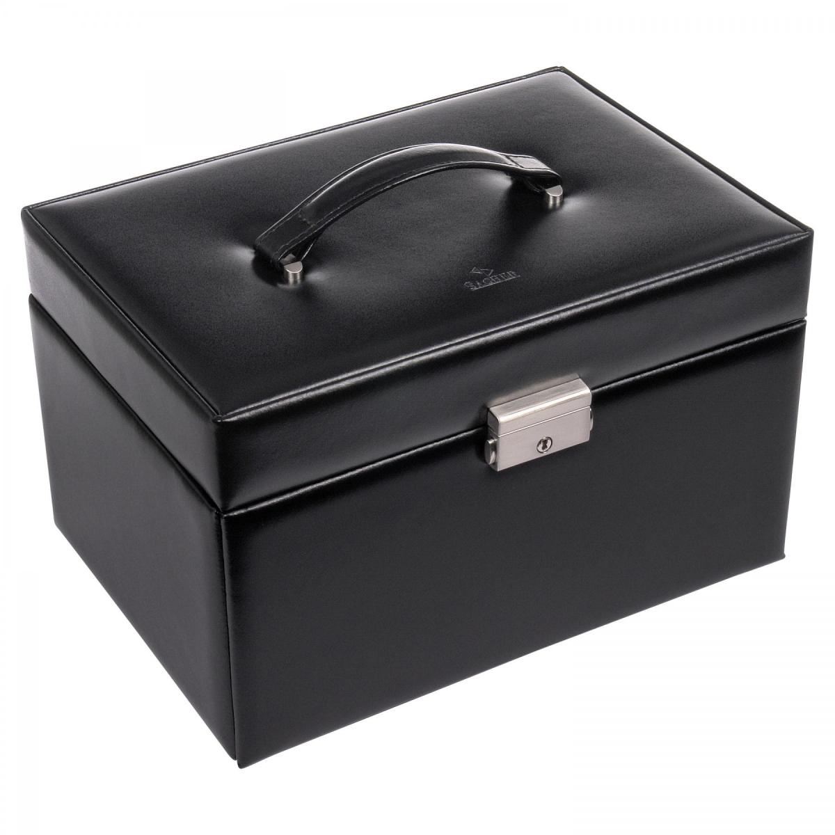 SACHER | Schmuckkoffer Katja New Classic Echtleder schwarz (73.107.010443)