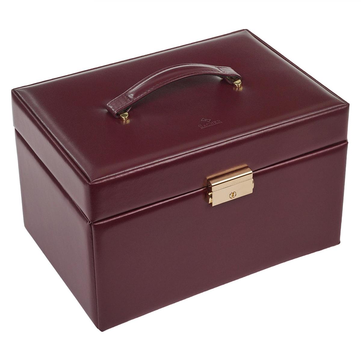 SACHER | Schmuckkoffer Lena Acuro Echtleder bordeaux (77.301.010101)