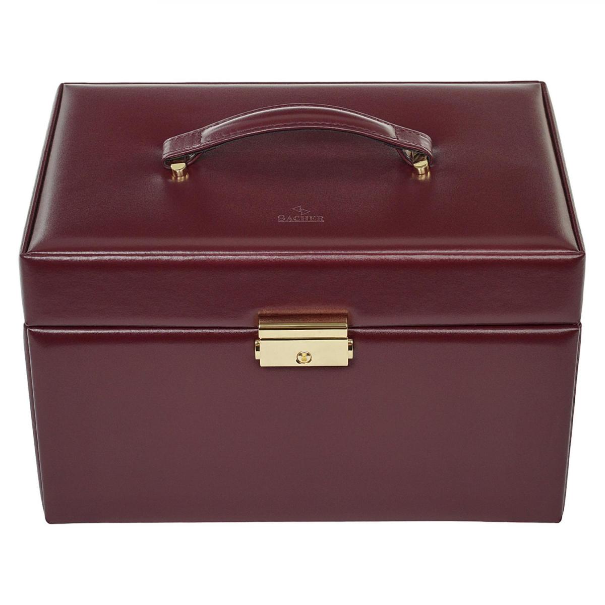 SACHER | Schmuckkoffer Lena Acuro Echtleder bordeaux (77.301.010101)