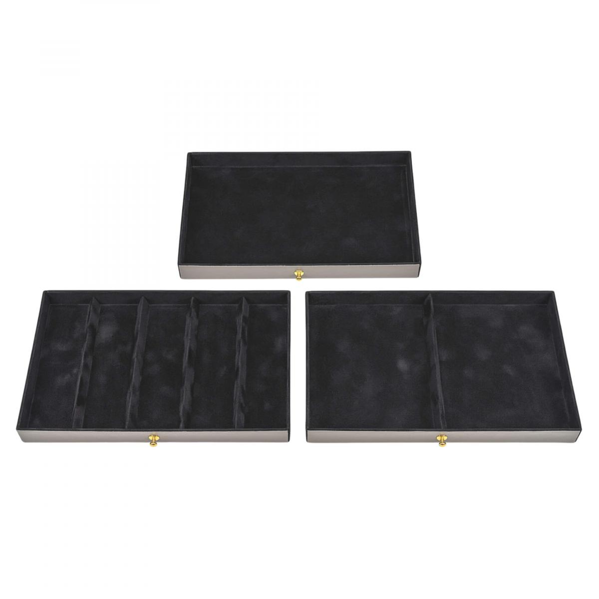 SACHER | Schmuckkoffer Lena Fleur Venice Echtleder Vollrindleder grau schwarz (77.510.561643)