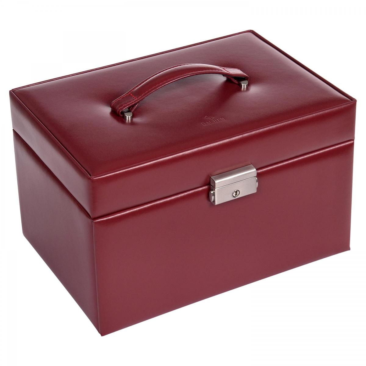 SACHER | Schmuckkoffer Lena New Classic Echtleder rot (77.107.015043)