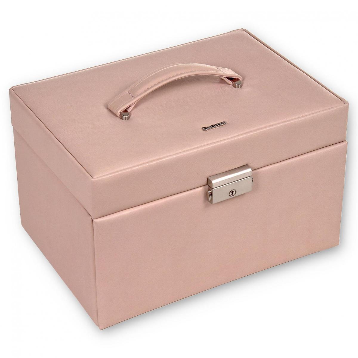 SACHER | Schmuckkoffer Lena Pastello Echtleder Vollrindleder rosé (77.107.560221)