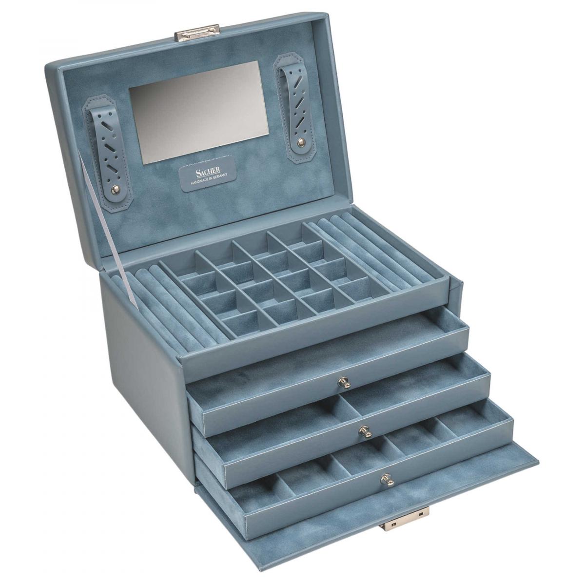 SACHER | Schmuckkoffer Lena Pastello Vollrindleder hellblau (77.107.560808)