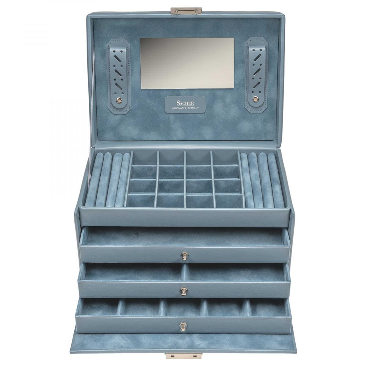 SACHER | Schmuckkoffer Lena Pastello Vollrindleder hellblau (77.107.560808)
