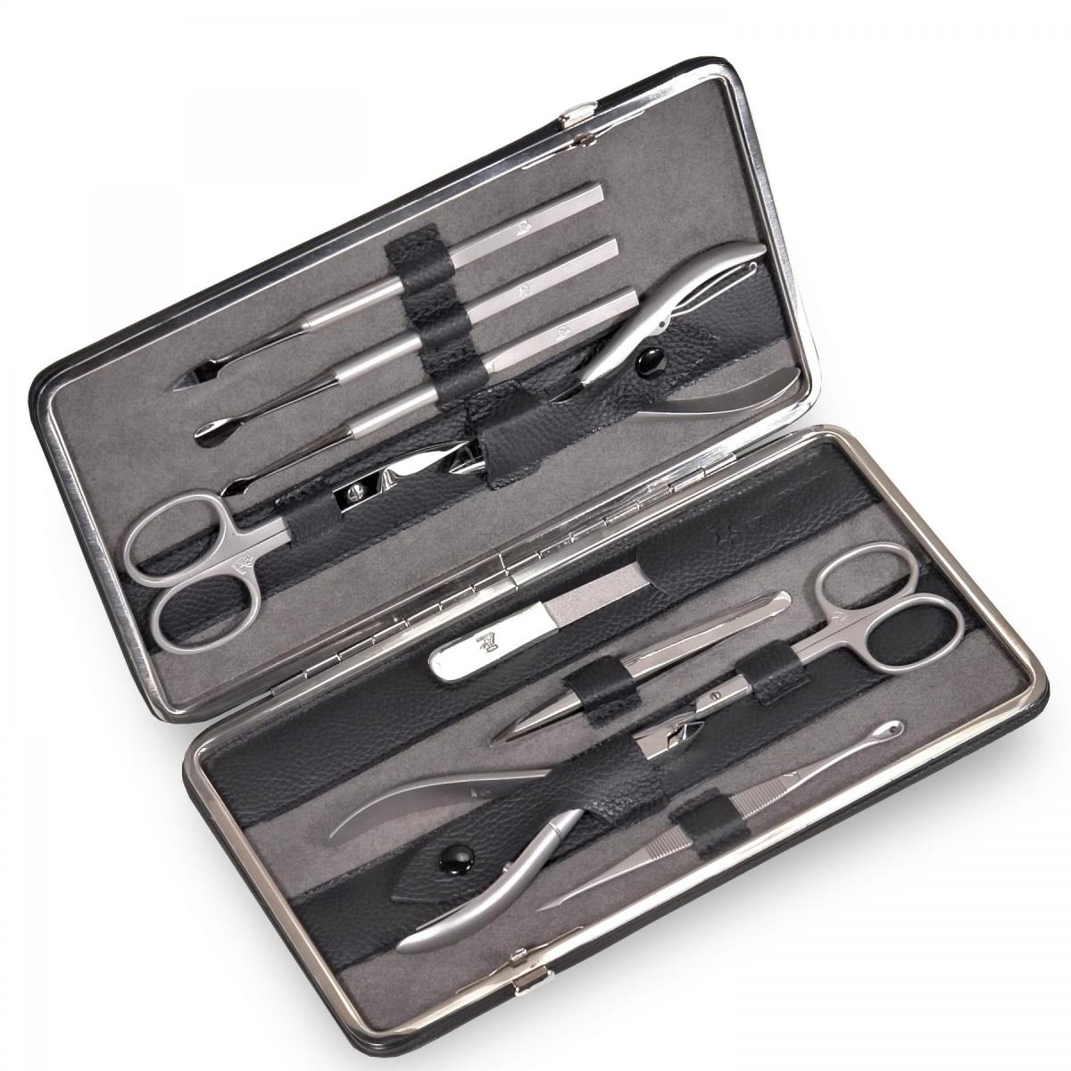 SACHER | Manikürenset 10-teilig Leder genarbt schwarz (TF810R.1504)