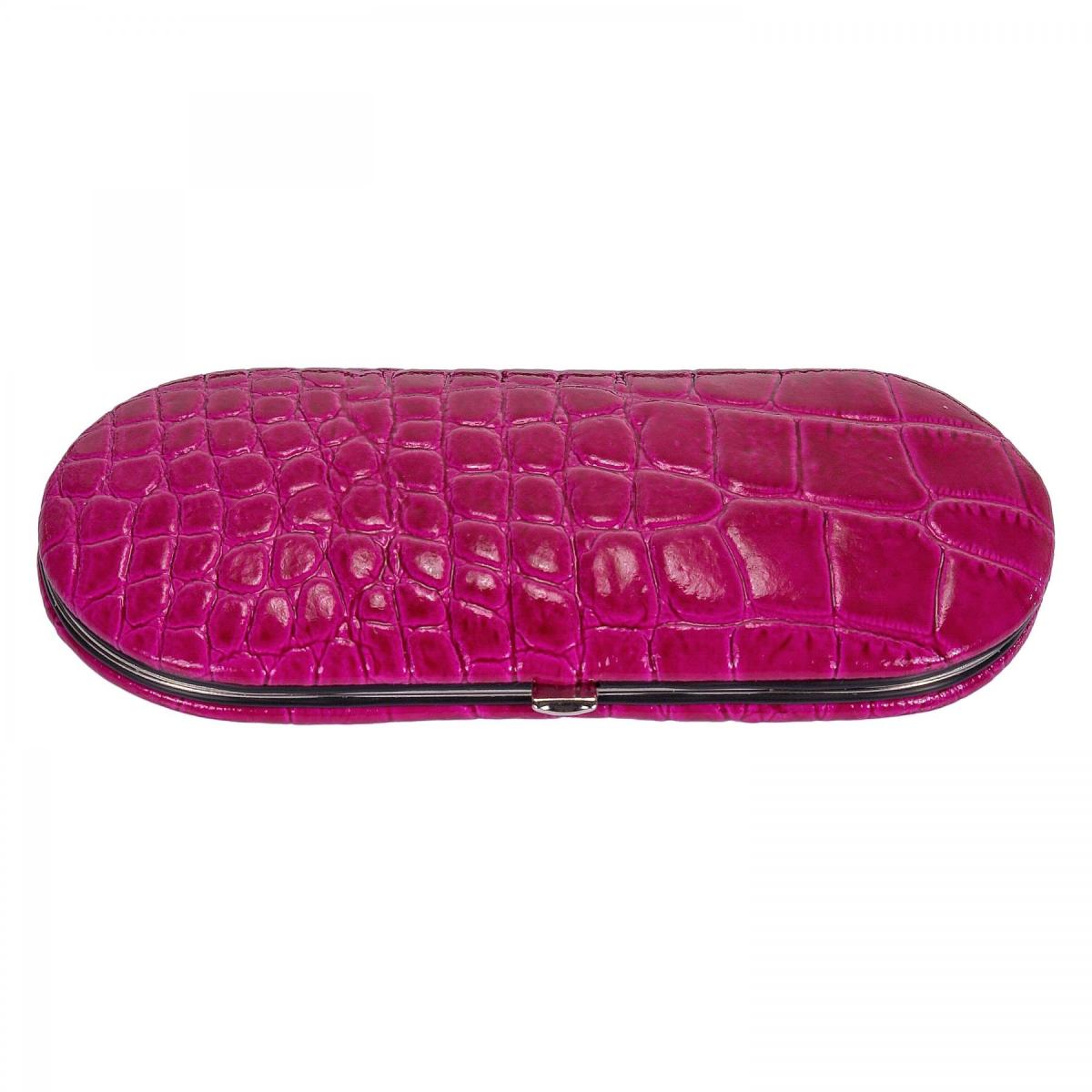 SACHER | Manikürenset 5-teilig Leder Kroko pink (TF200R.1007)