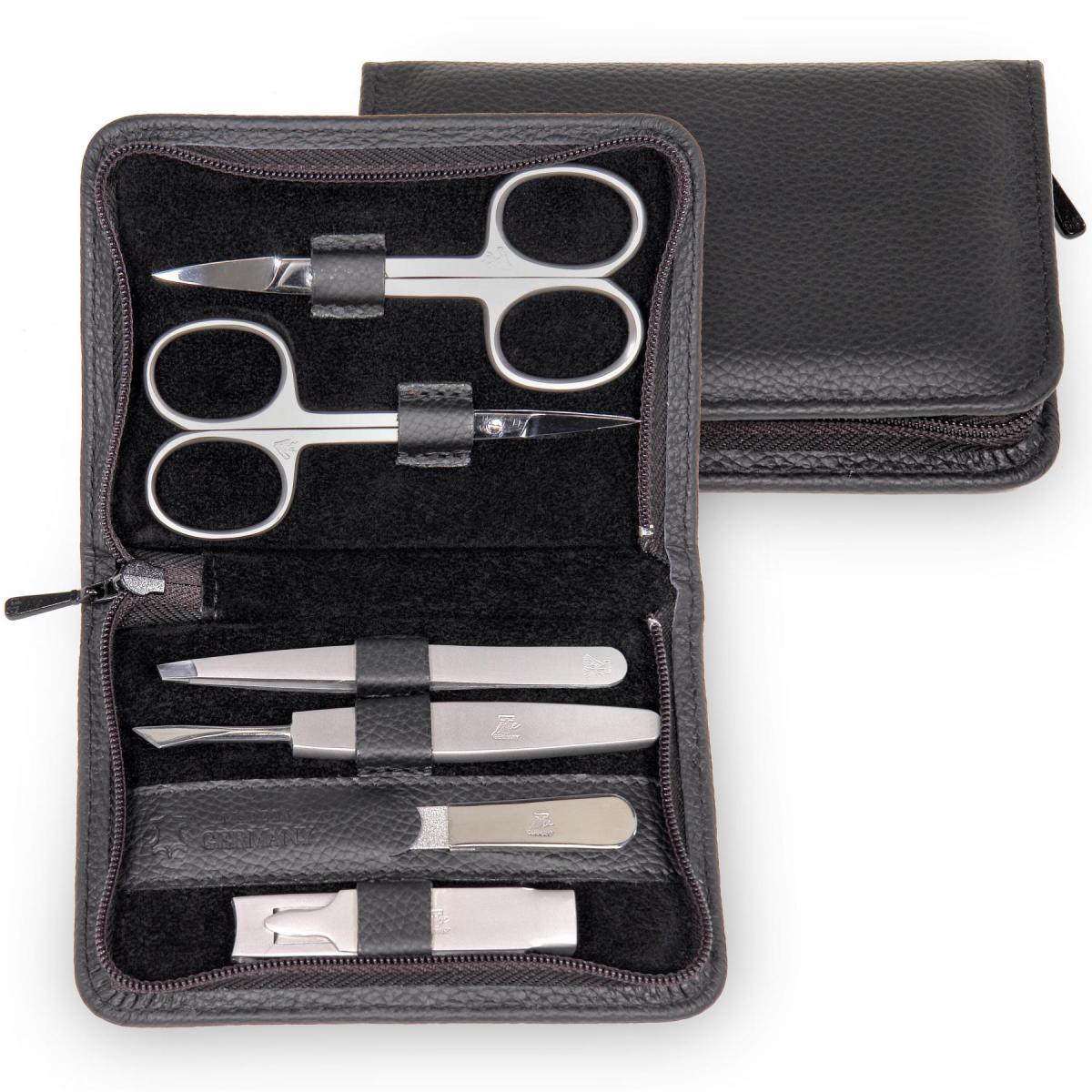 SACHER | Manikürenset 6-teilig Leder genarbt schwarz (TR300R.1504)