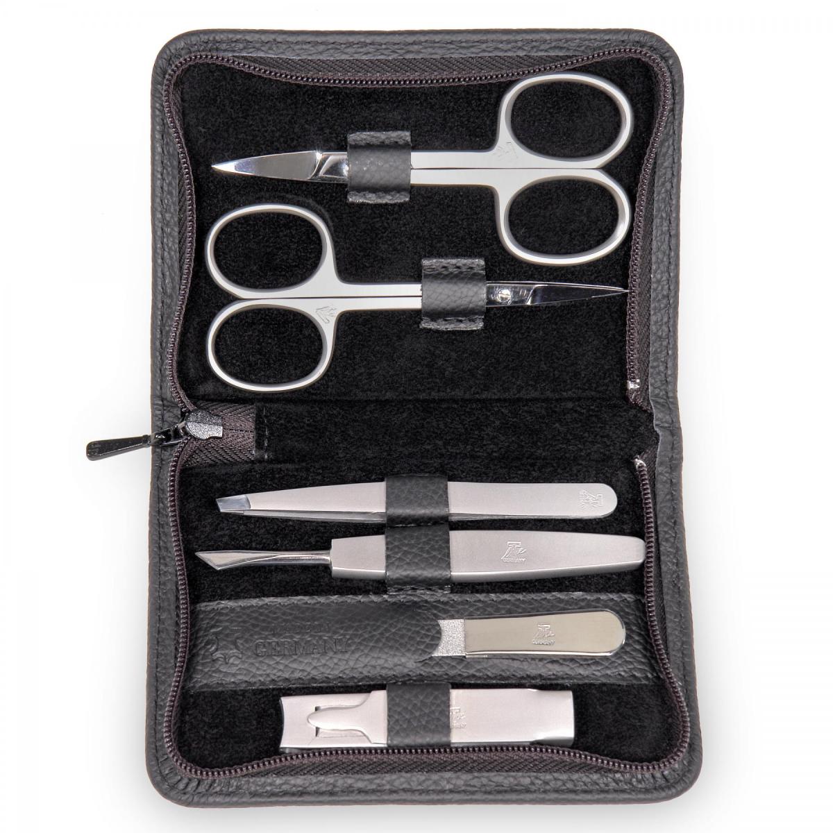 SACHER | Manikürenset 6-teilig Leder genarbt schwarz (TR300R.1504)
