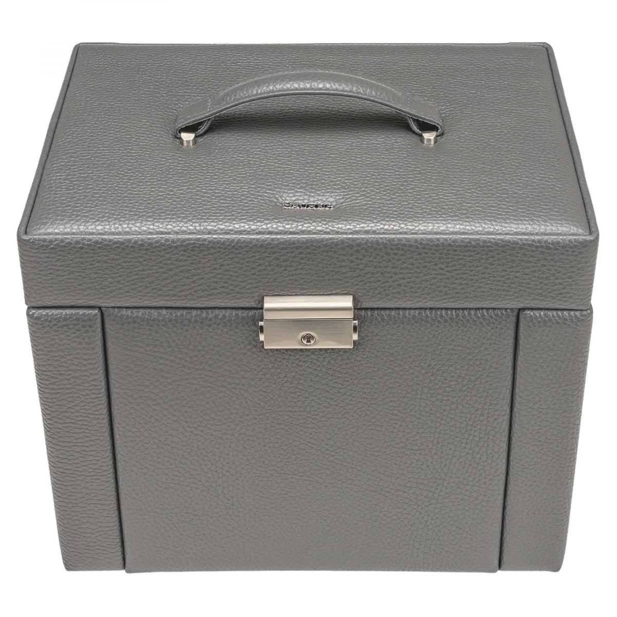 SACHER | Schmuckkoffer Marta Granello Vollrindleder grau (88.520.111621)