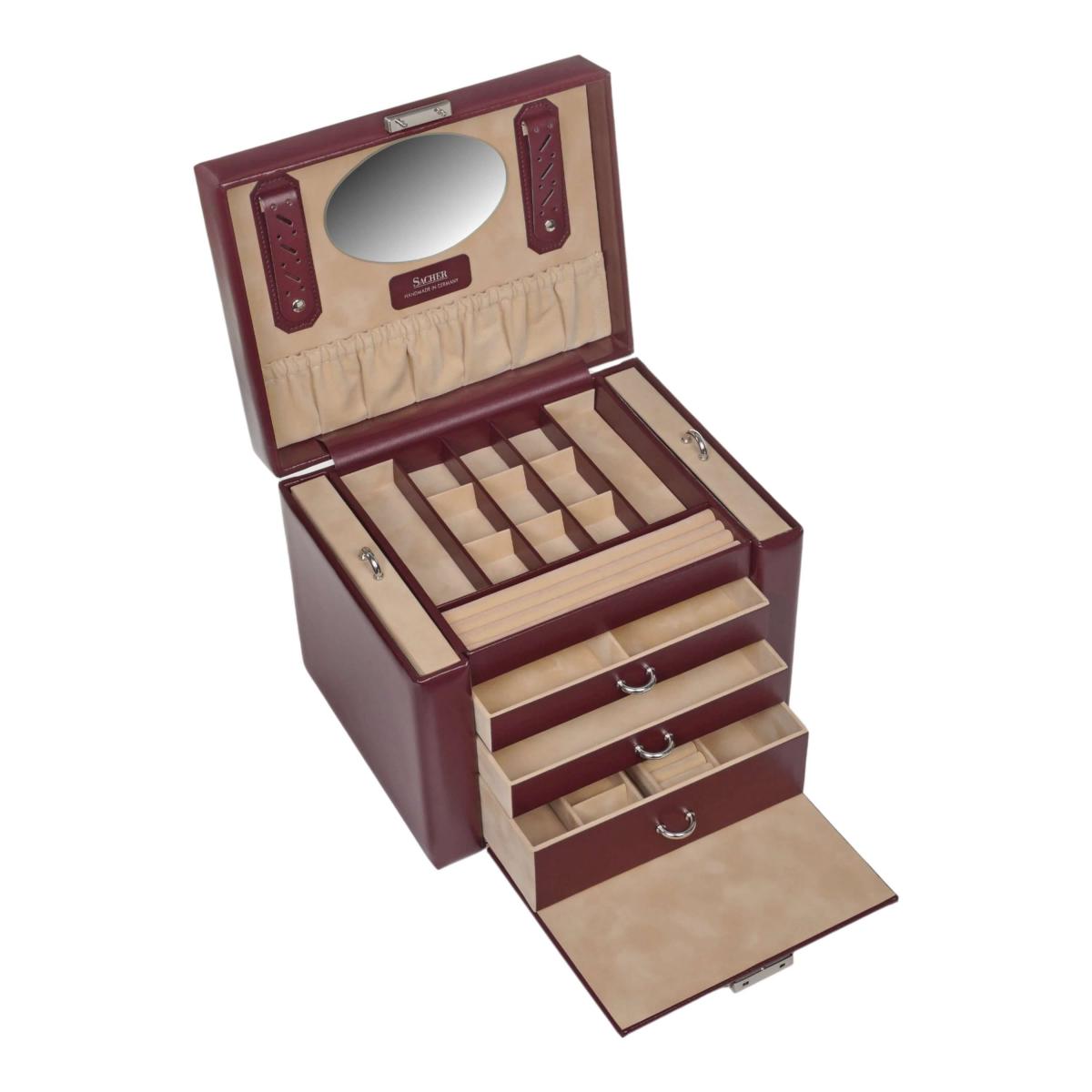 SACHER | Schmuckkoffer Marta New Classic Echtleder bordeaux (88.107.010143)