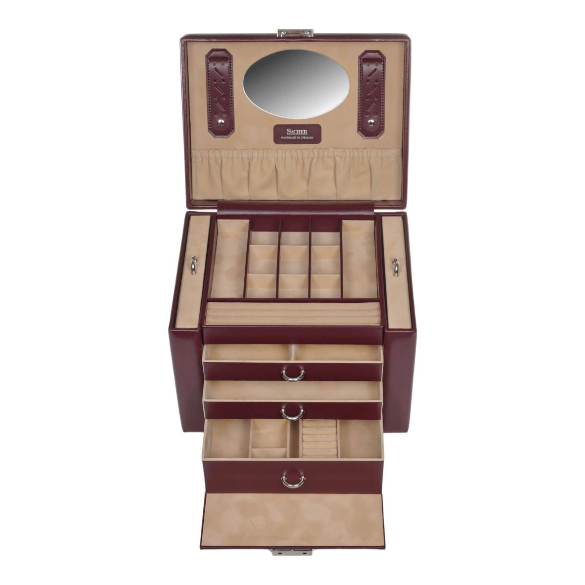 SACHER | Schmuckkoffer Marta New Classic Echtleder bordeaux (88.107.010143)
