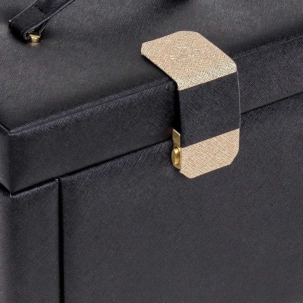 SACHER | Schmuckkoffer Marta Saffiano Lederimitat schwarz (88.000.120443)