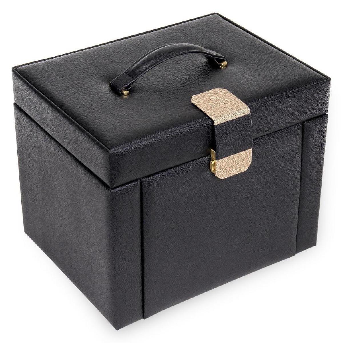 SACHER | Schmuckkoffer Marta Saffiano Lederimitat schwarz (88.000.120443)