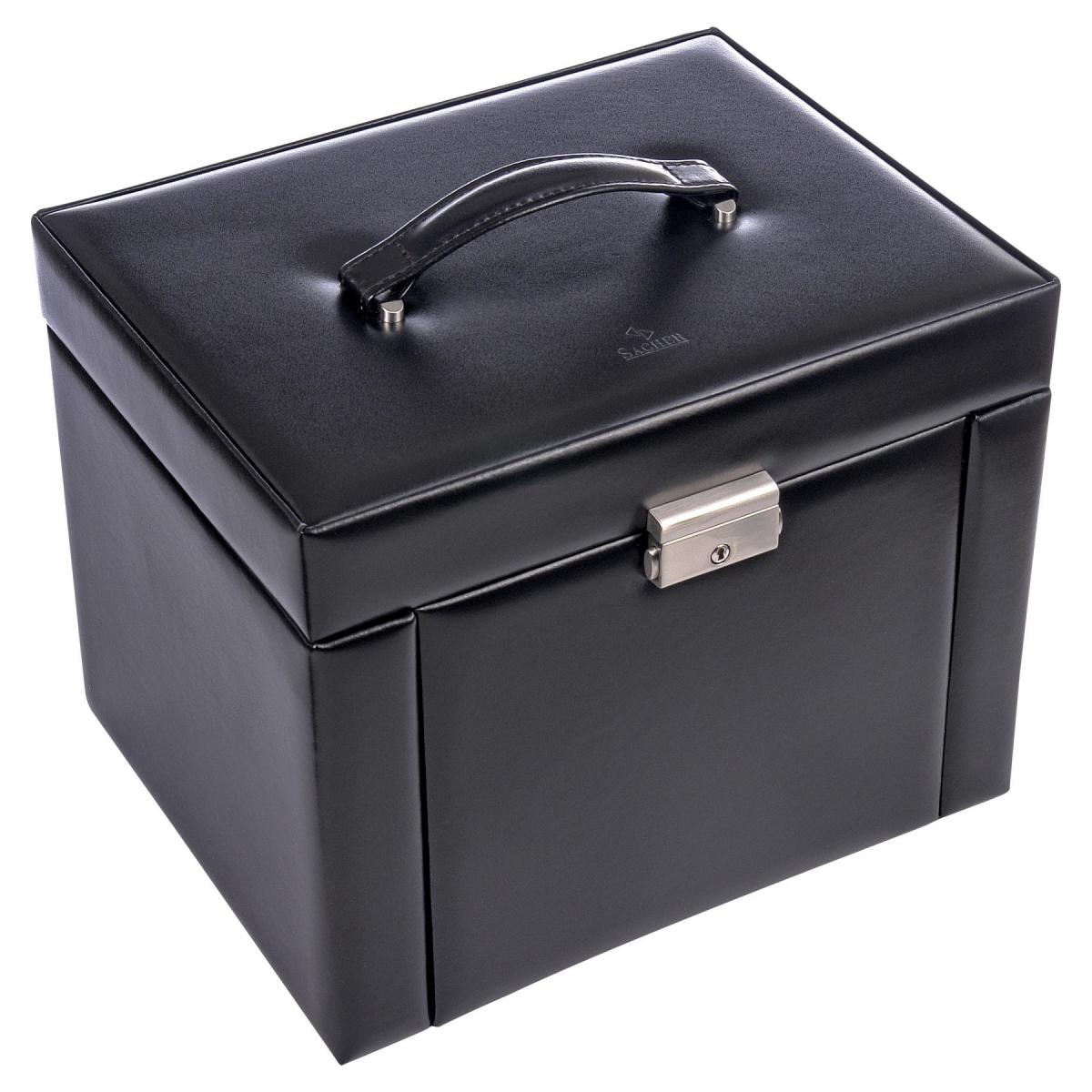 SACHER | Schmuckkoffer Maxima New Classic Leder schwarz (81.107.010443)