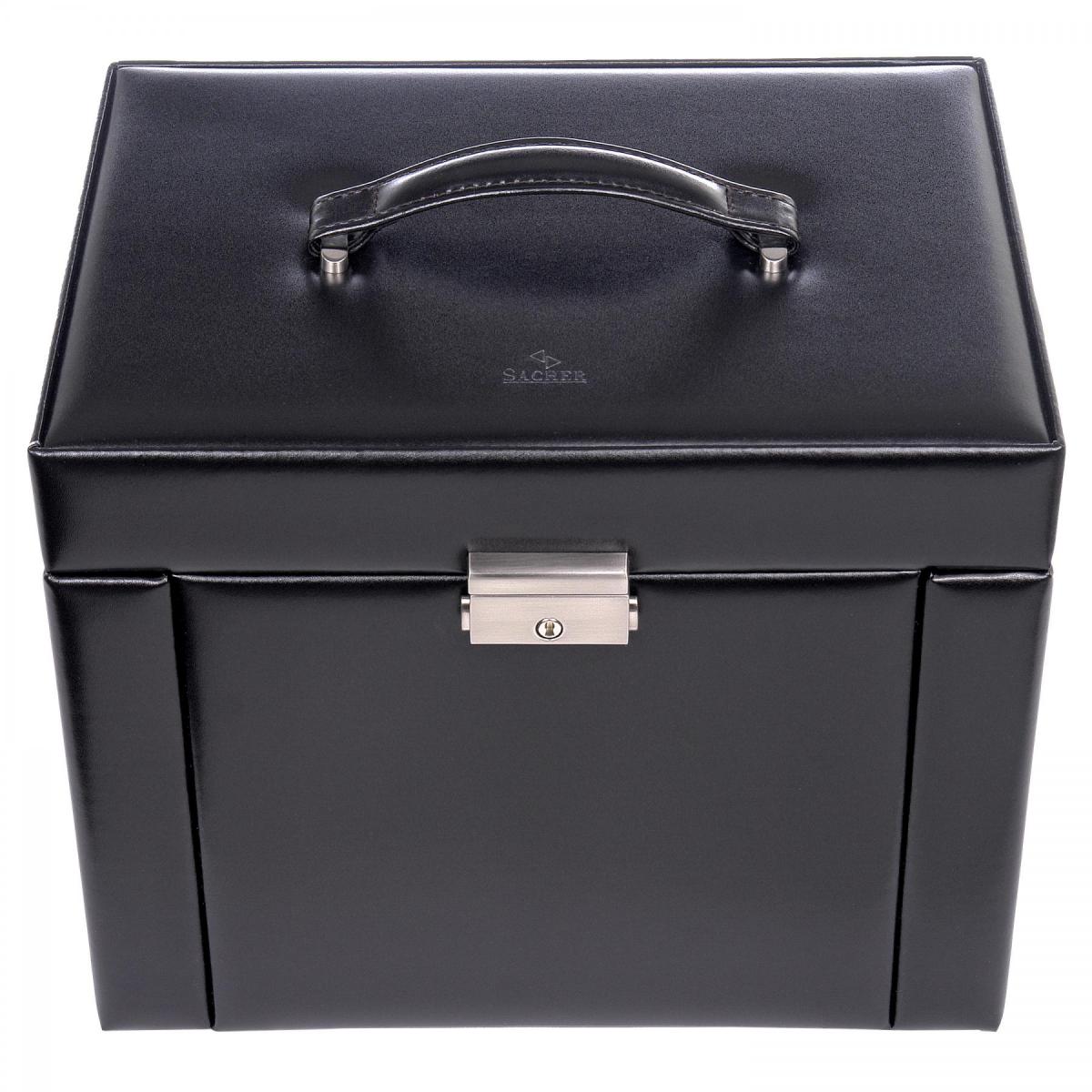 SACHER | Schmuckkoffer Maxima New Classic Leder schwarz (81.107.010443)