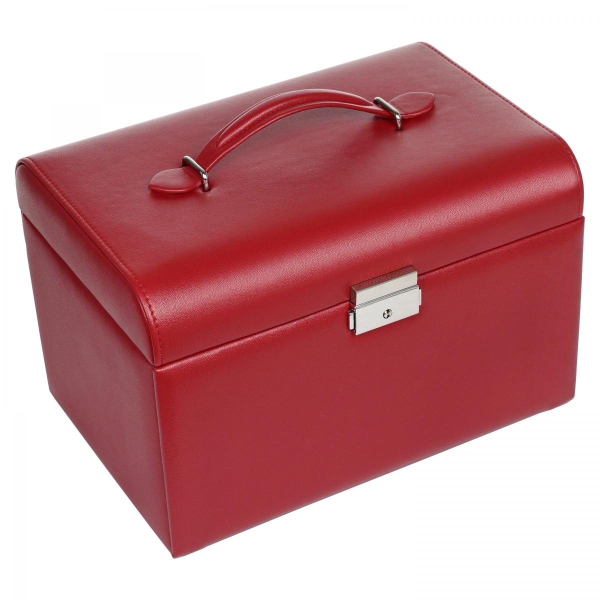 SACHER | Schmuckkoffer Sarah Lederimitat Nappaoptik rot (K7.000.290343)