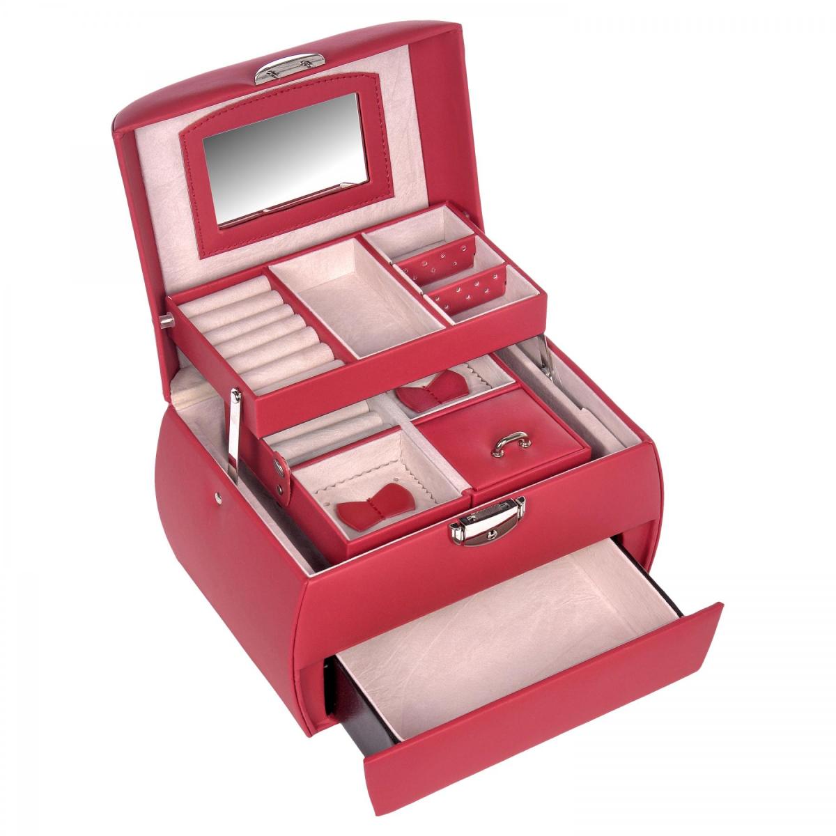 SACHER | Schmuckkoffer Selina Lederimitat Nappaoptik rot (K5.000.290343)