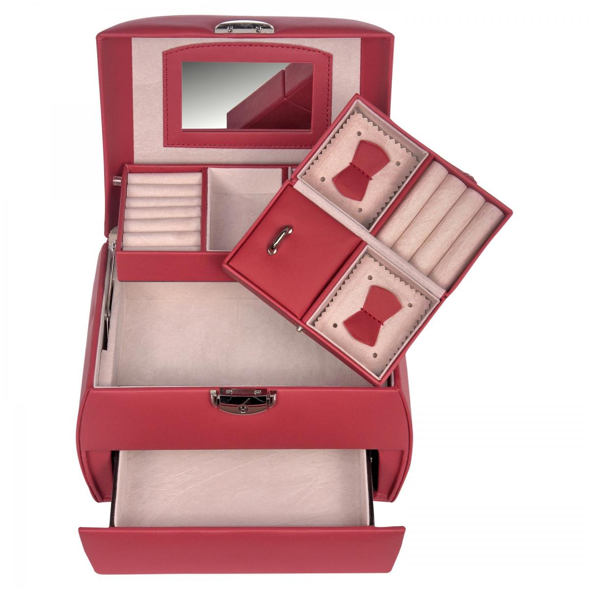SACHER | Schmuckkoffer Selina Lederimitat Nappaoptik rot (K5.000.290343)