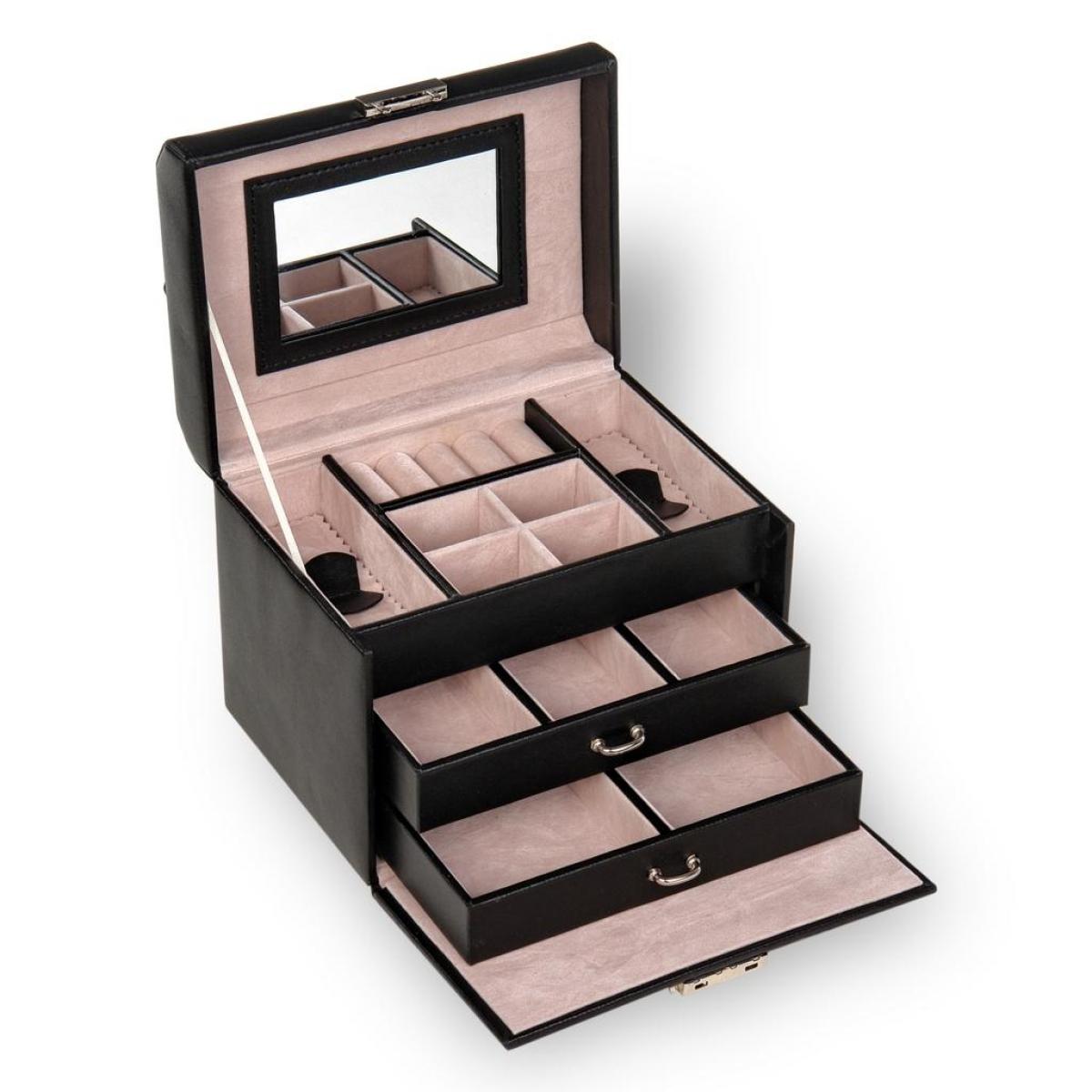 SACHER | Schmuckkoffer Sonja Lederimitat Nappaoptik schwarz (K3.000.290443)