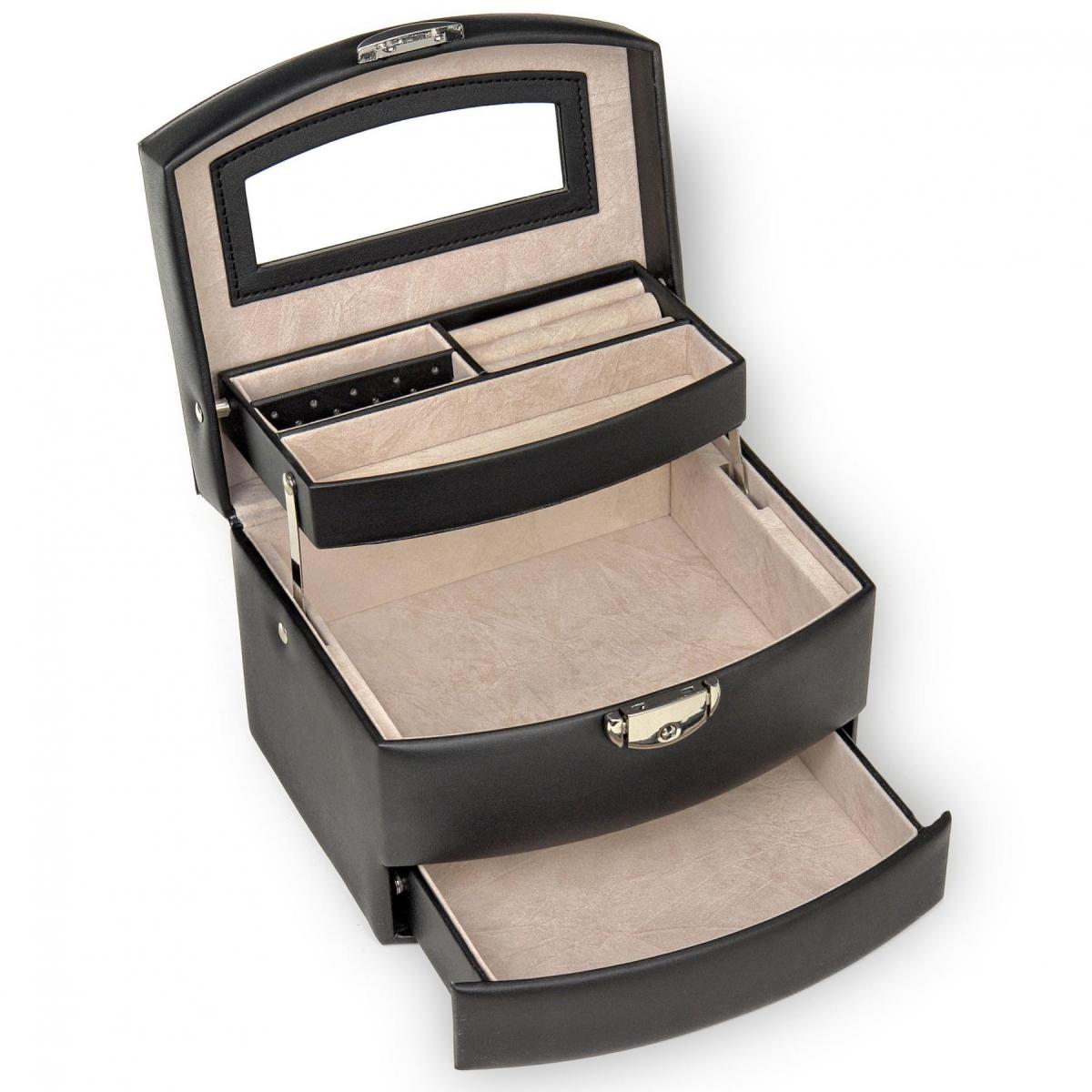 SACHER | Schmuckkoffer Stella Lederimitat Nappaoptik schwarz (K4.000.290443)