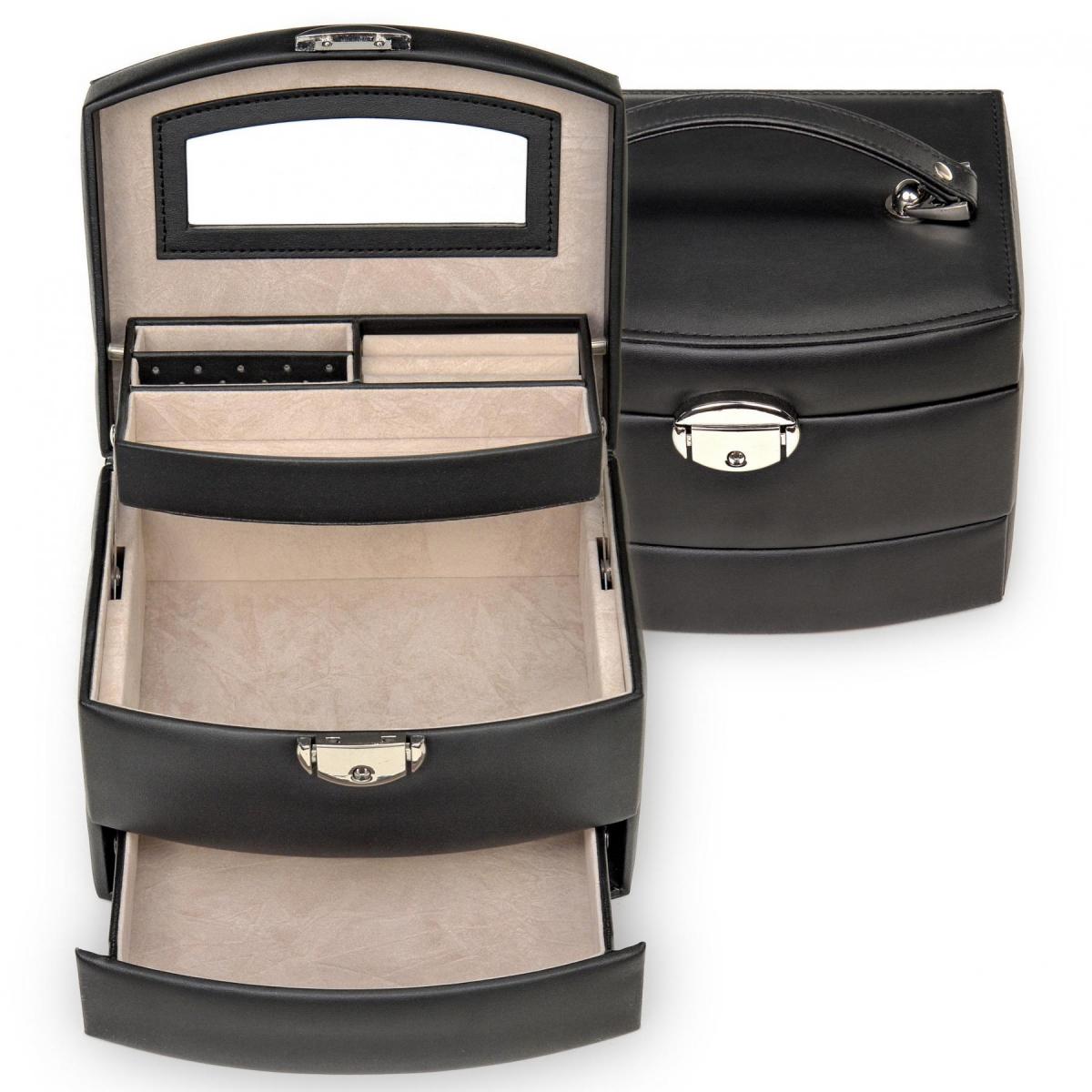 SACHER | Schmuckkoffer Stella Lederimitat Nappaoptik schwarz (K4.000.290443)