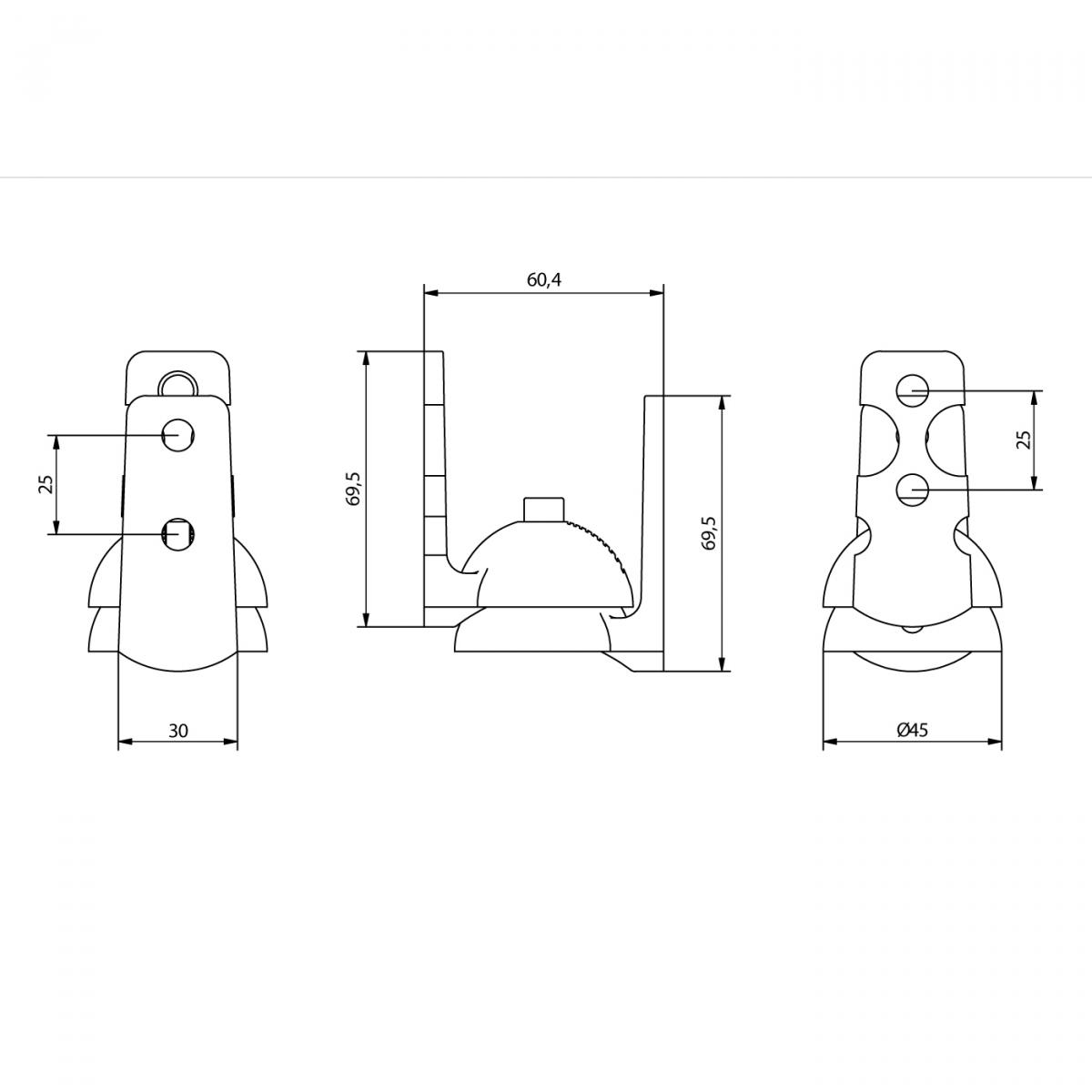 WHD | Wandhalterung schwarz (WH QB 300)