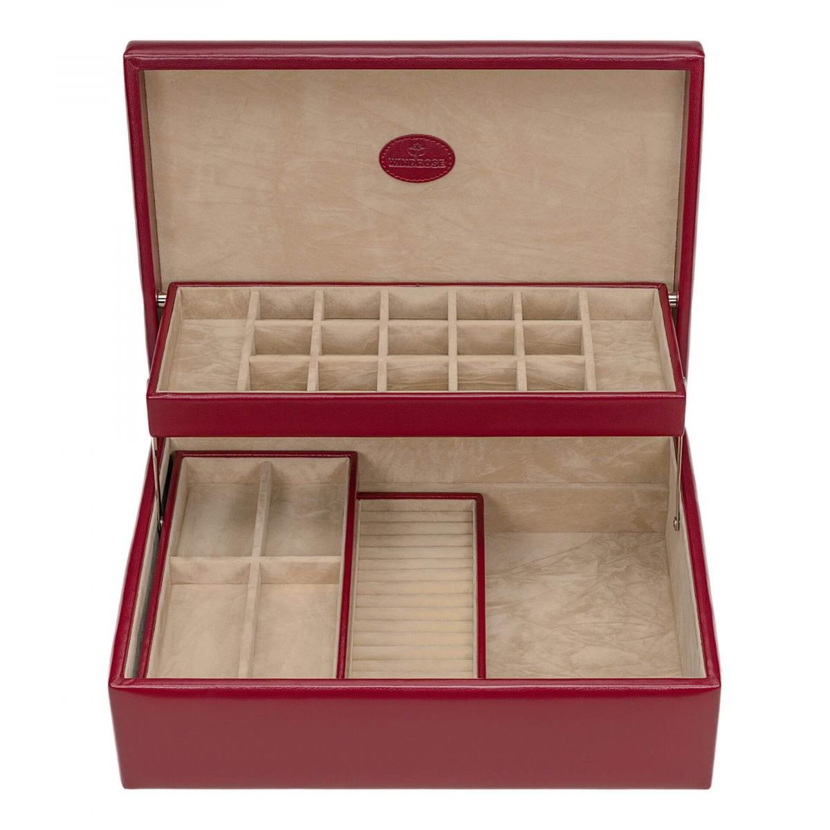 WINDROSE | Schmuckkassette Charmbox Merino rot (803350.00)