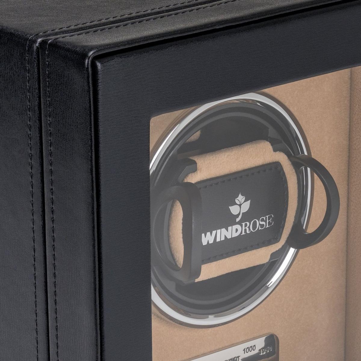 WINDROSE | Uhrenbeweger Ambiance 1 Uhr Leder Velours schwarz (851101.08)