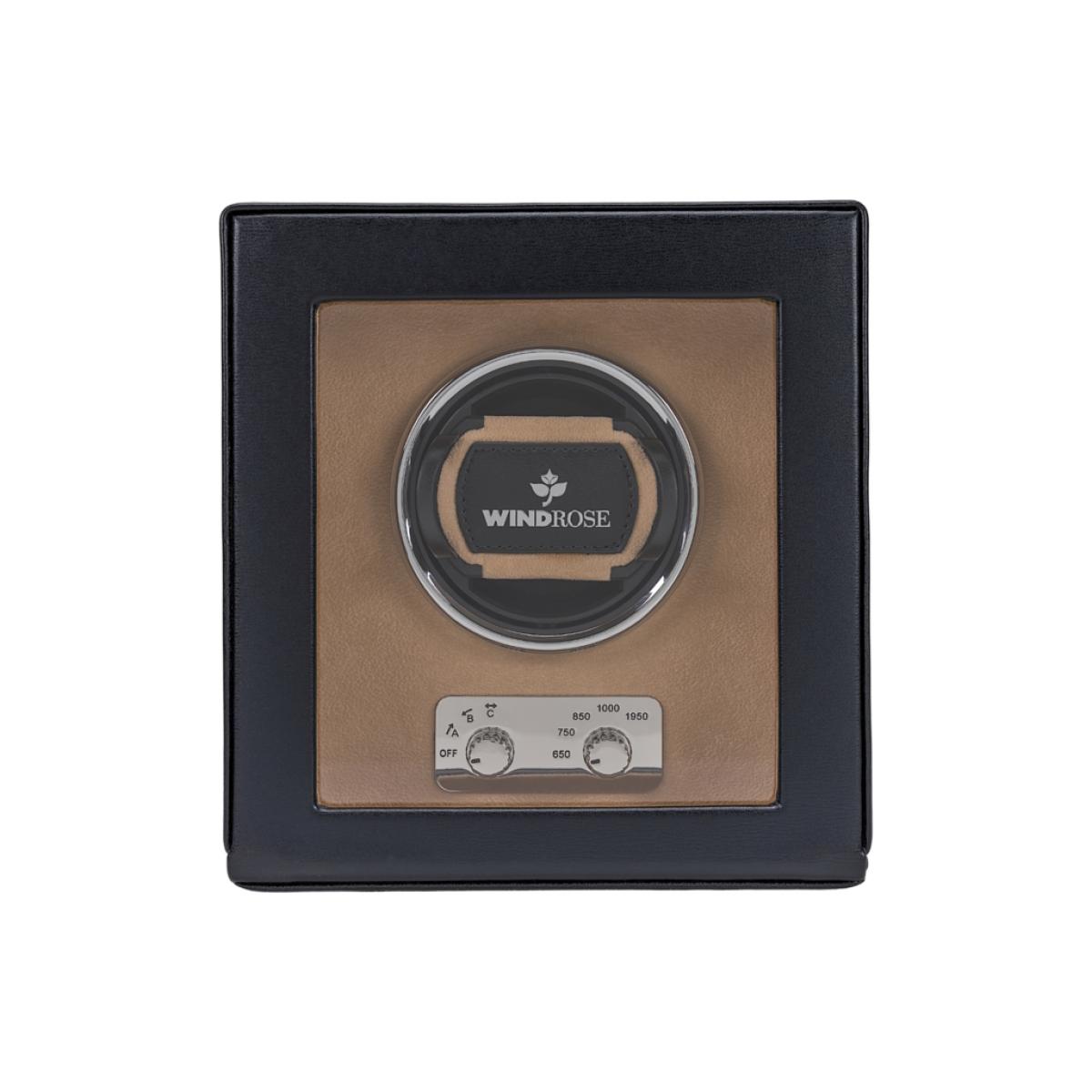 WINDROSE | Uhrenbeweger Ambiance 1 Uhr Leder Velours schwarz (851101.08)