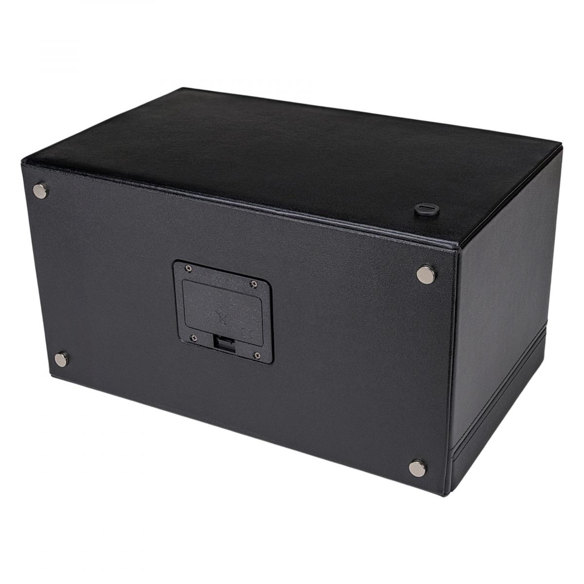 WINDROSE | Uhrenbeweger Ambiance 2 Uhren Leder Velours schwarz (851102.08)