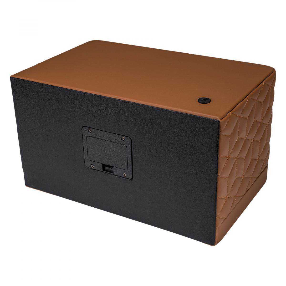 WINDROSE | Uhrenbeweger Noblesse 2 Uhren Lederimitat Holzfurnier braun (851212.12)