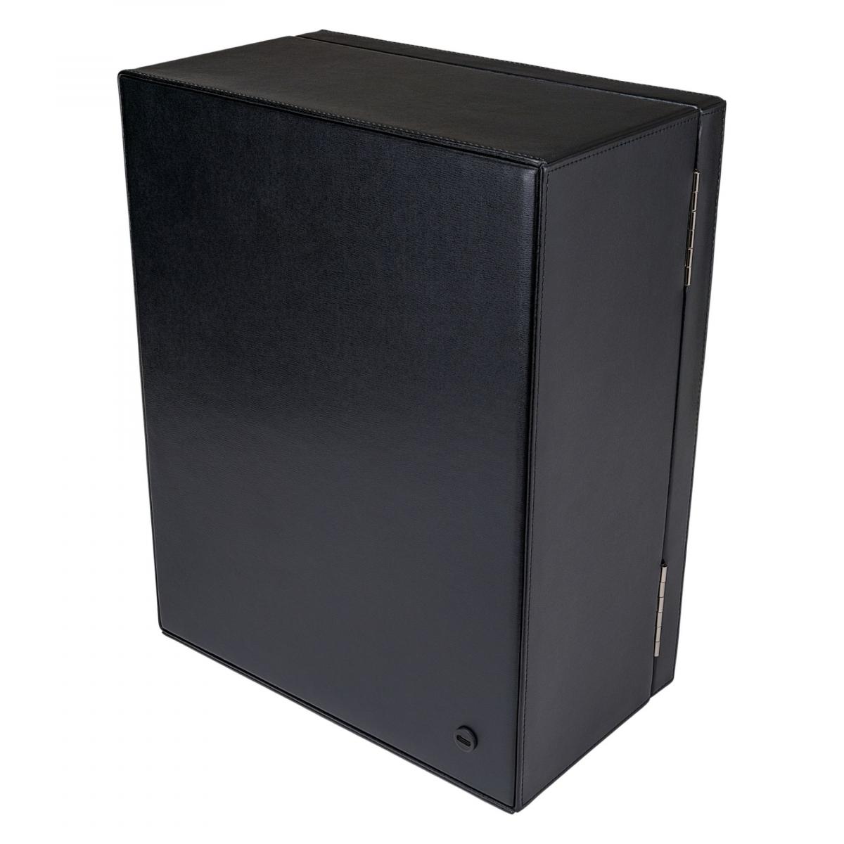 WINDROSE | Uhrenbeweger Ambiance 4 Uhren Leder Holzfurnier schwarz (851114.08)