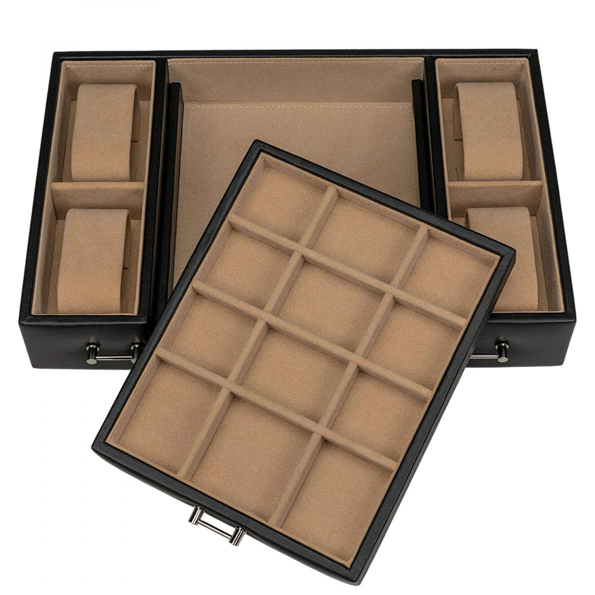 WINDROSE | Schmuckkoffer Ambiance Rindleder schwarz (803216.08)
