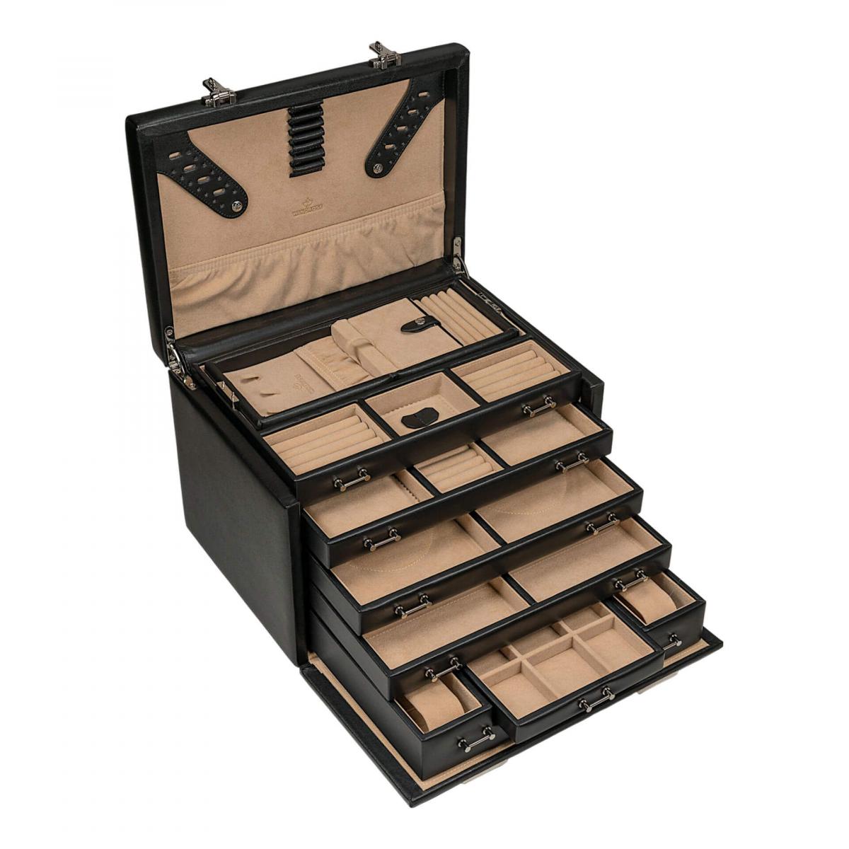WINDROSE | Schmuckkoffer Ambiance Rindleder schwarz (803216.08)