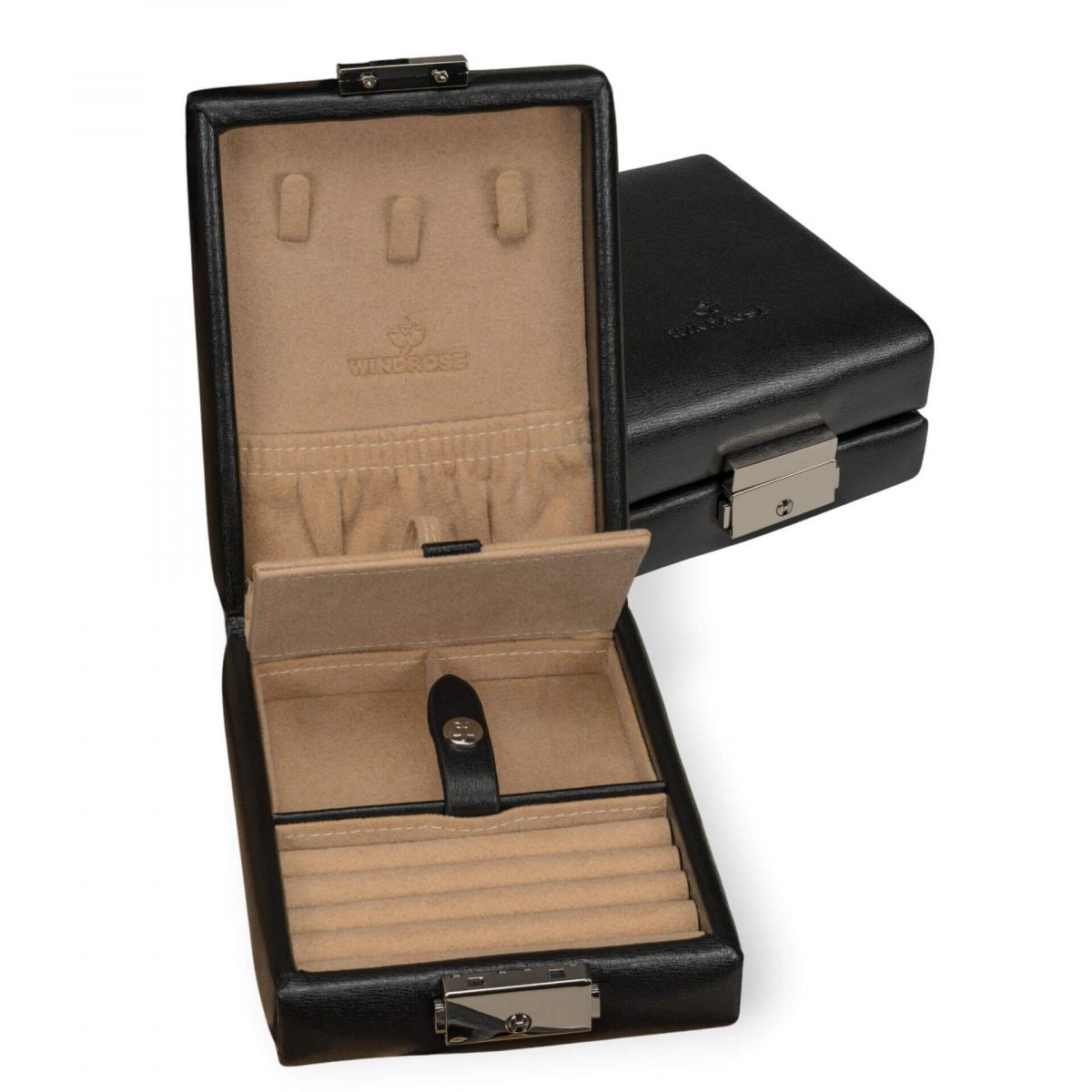 WINDROSE | Schmuckkoffer Ambiance Rindleder schwarz (803216.08)