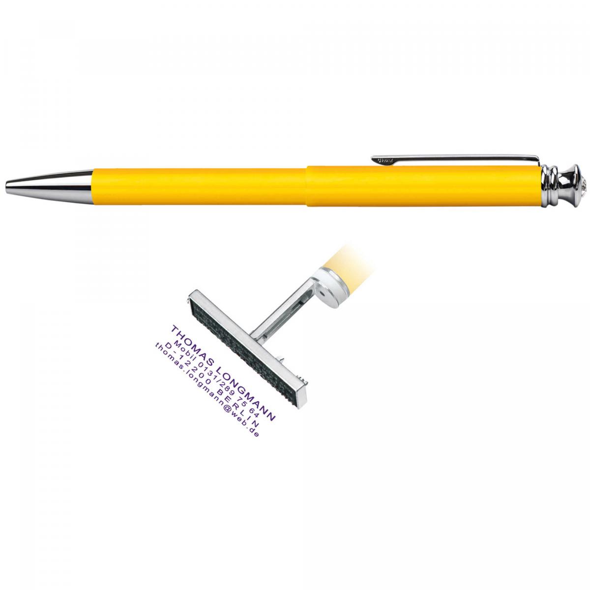 HERI Stempelkugelschreiber Classic Crown 3407M gelb