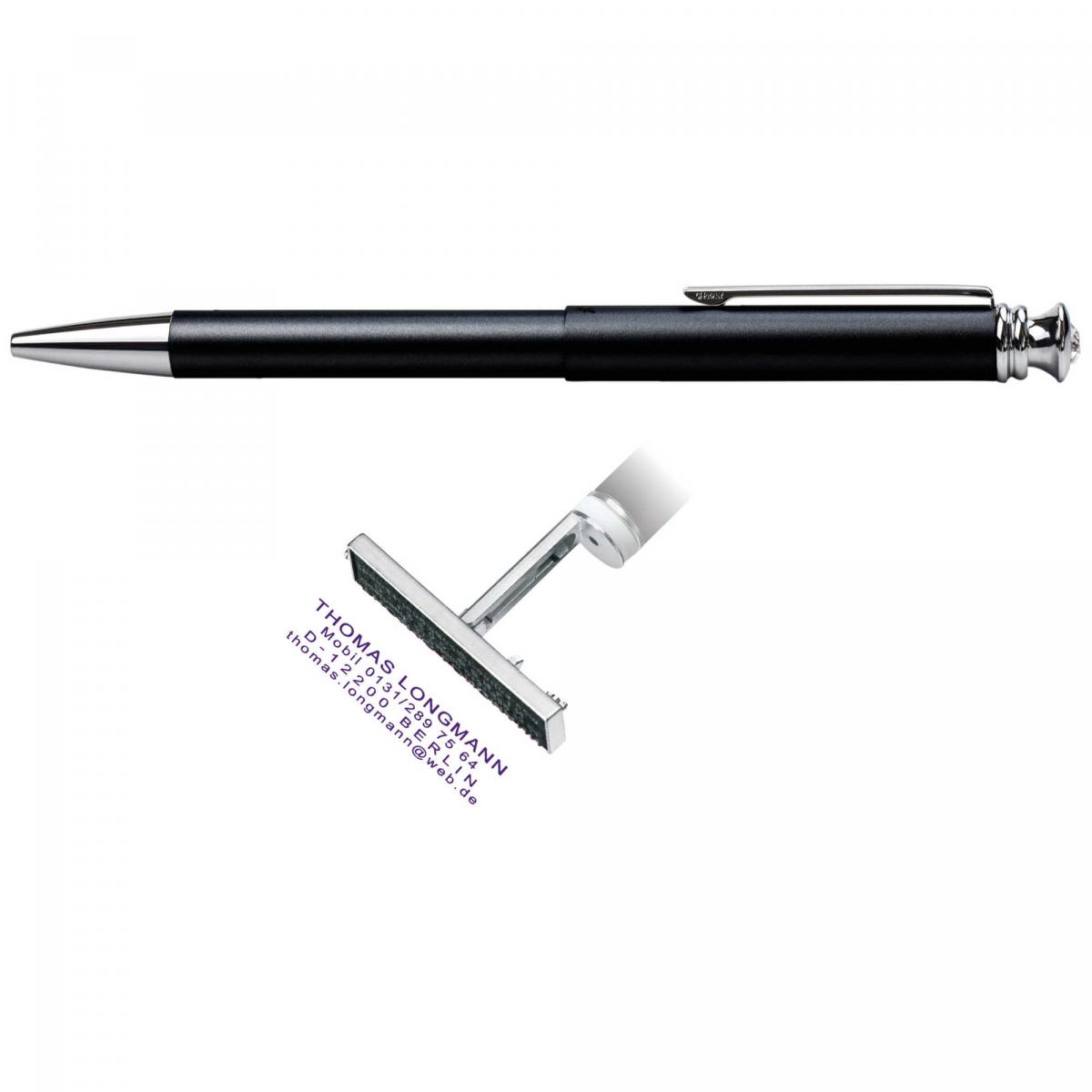 HERI Stempelkugelschreiber Classic Crown 3402M schwarz