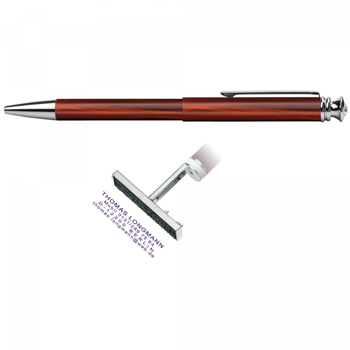 HERI Stempelkugelschreiber Classic Crown 3408M wood look