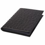 Ron McLaine Taschenkalender 2025 EASYfolder Set FLORENZ Rindleder Straußprägung schwarz