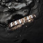 HOLZKERN | Armband Bandlett Bariton (Walnuss / Silber)