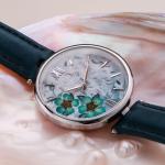 HOLZKERN | Everbloom Damen Armbanduhr (Pflaumenblüte / Blau)