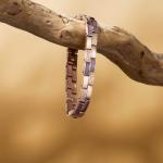 HOLZKERN | Armband Bandlett Kensington (Amethyst / Roségold)