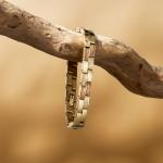 HOLZKERN | Armband Bandlett Kensington (Zebranoholz / Gold)